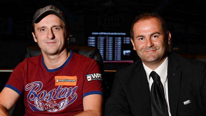 Marco Della Tommasina con il TD Christian Scalzi (courtesy Mantas Ruzveltas - WPT)