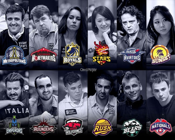 Loghi e manager di ciascuno dei 12 team (courtesy of CardPlayer Brasil)