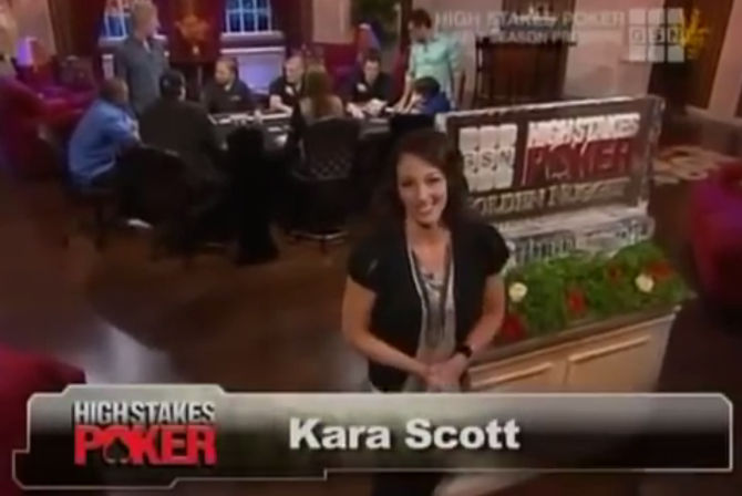 Kara Scott al suo esordio in High Stakes Poker
