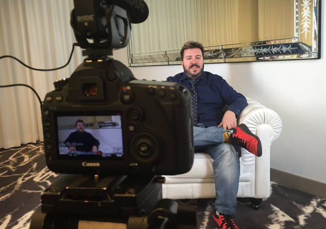 Max Pescatori durante l'intervista di rito prima del Draft di questa sera