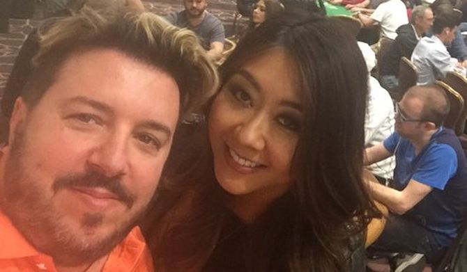 Maria con Max Pescatori, a un evento benefico di qualche settimana fa