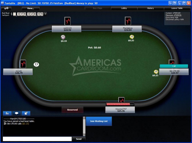 Anche dopo il Black Friday, Americas Cardroom ha continuato a offrire il gioco negli USA