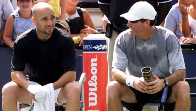 Andrea Agassi e Brad Gilbert