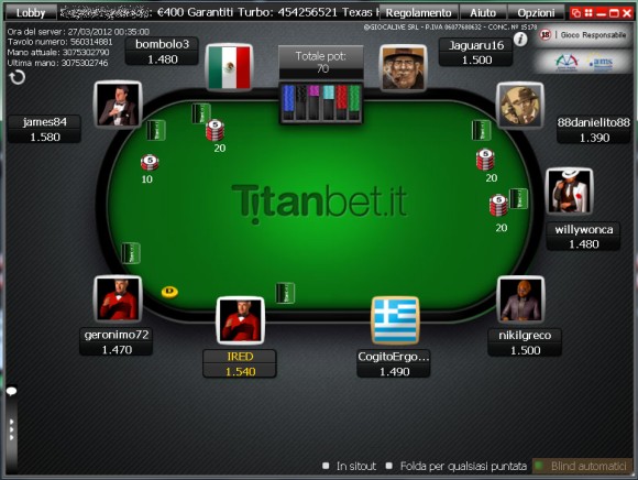 titan poker codice bonus