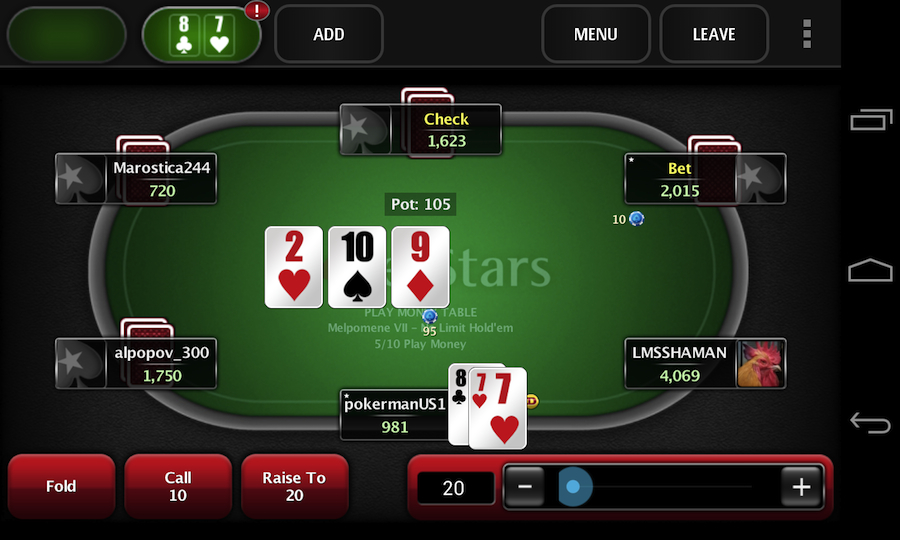 pokerstars mobile