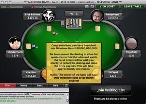 PokerStars: Pogo650 vince la 60 billionth hand!