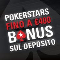 Pokerstars: bonus fino a 400€!