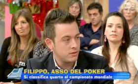 Filippo Candio show su Rai 2 con Giancarlo Magalli