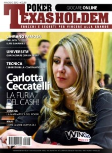 Poker Texas Hold'em: a Carlotta Ceccatelli la cover di maggio