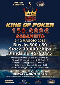 KOP - King Of Poker: dal 9 al 12 maggio è caccia alla corona!