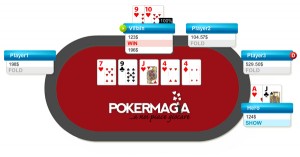 Pokermagia: AJ in piatto 3-way su board drawy