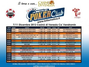 La Notte del PokerClub: a dicembre lo spettacolo è a Venezia!