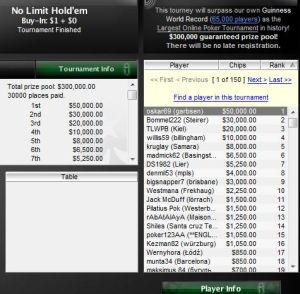 PokerStars-record: torneo online con 149.196 partecipanti!