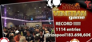 The Venetian Game, è record: 1.114 entries e prizepool a 183.698€!