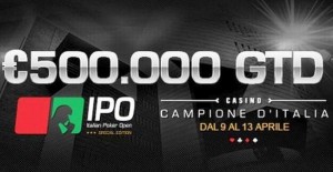 IPO 18: al via dal 9 aprile, con garantito da 500.000 € e ticket per il Main WSOP