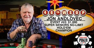 WSOP 2015: Jon Andlovec vince il Super Seniors, Apmann comanda l'Extended