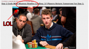 WSOP, Bendinelli out.... anzi no, è chipleader!