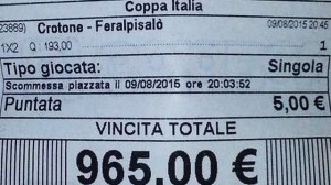Crotone, quota record a 193! Scommettitore sbanca book ma non viene pagato…