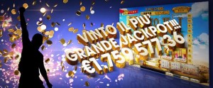 In Valtellina, uomo sbanca jackpot da € 1,7 milioni su William Hill con 20 centesimi!