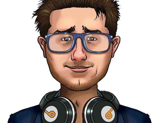 La caricatura del coach di Pokermagia Simone Ruggeri