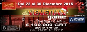 Snai torna nel poker live con il torneo “The Venetian Game”