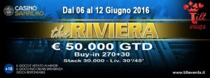 The Riviera Game €50.000 Gtd: da giovedì al Casinò di Sanremo