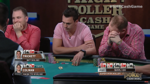 Sam Trickett ha fullhouse, Dan Colman ha quads: l'inglese riesce a salvarsi in questo spot da $270.100?