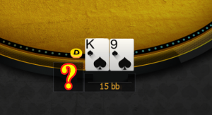 Test Pokermagia Spin #2: cosa fai qui in heads up con K9 suited?