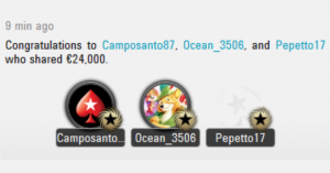 Due giorni dopo il NOS KO, Camposanto87 vince anche lo Spin&Go da 20.000€!
