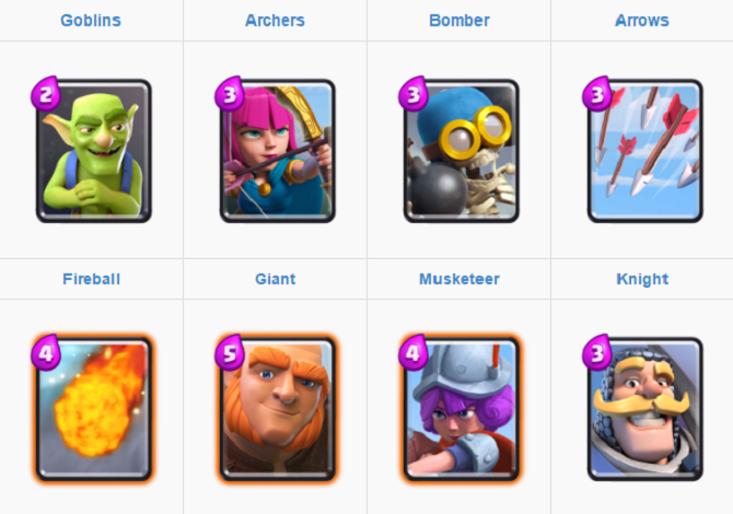 Deck Clash Royale