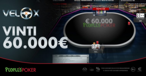 People's Poker: assegnato il jackpot massimo a un Velox da 10€. Paco1000 vince 48.000€!