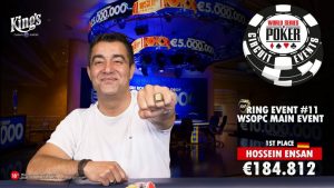 WSOPC Kings: Hossein Ensan shippa il main event, tre italiani al final table del Crazy Eights