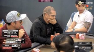 Slowrolla con A-A ma gli Dei del poker lo puniscono: scoppiato da K-Q in un pot da 400 big blinds!