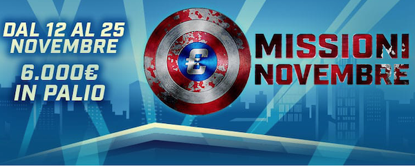 Missioni Novembre su Eurobet
