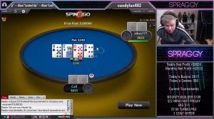 'marcelodalto' vince $150k in uno Spin & Go da $15 mentre Spraggy lo streamma su Twitch