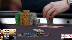L'attesa dell'eliminazione dello short-stack a tre left. La mano simbolo (Video commentato)