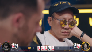 Triton Millions Main Event: il tris d'assi di Cates va nel muck, Phua non prende valore dal suo All In