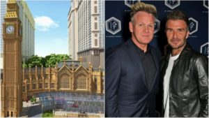 David Beckham lancia il suo casino-hotel "The Londoner" a Macao con Gordon Ramsay