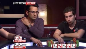 Quante combo al flop! Ma Esfandiari limita i danni vs Duhamel (Video)