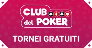 Club del Poker - Stasera alle 21 Super freeroll esclusivo su Snai per tutti voi - il calendario