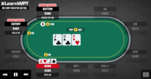 Floppiamo Top Pair Top Kicker in un Multy Way pot, ma sulla C-Bet il bottone rilancia. Call, Fold o Raise?