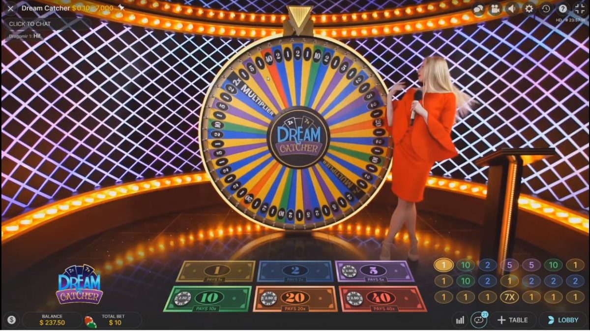 Dream Catcher, la ruota della fortuna di 888 Casino