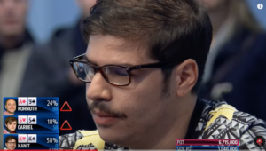 EPT Dublino: il pirotecnico All In a tre con Kanit, Kornuth e Carrel [Video]