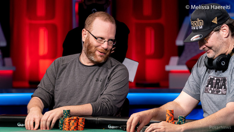 Adam Friedman-Phil Hellmuth Courtesy Pokernews & melissa Haereiti