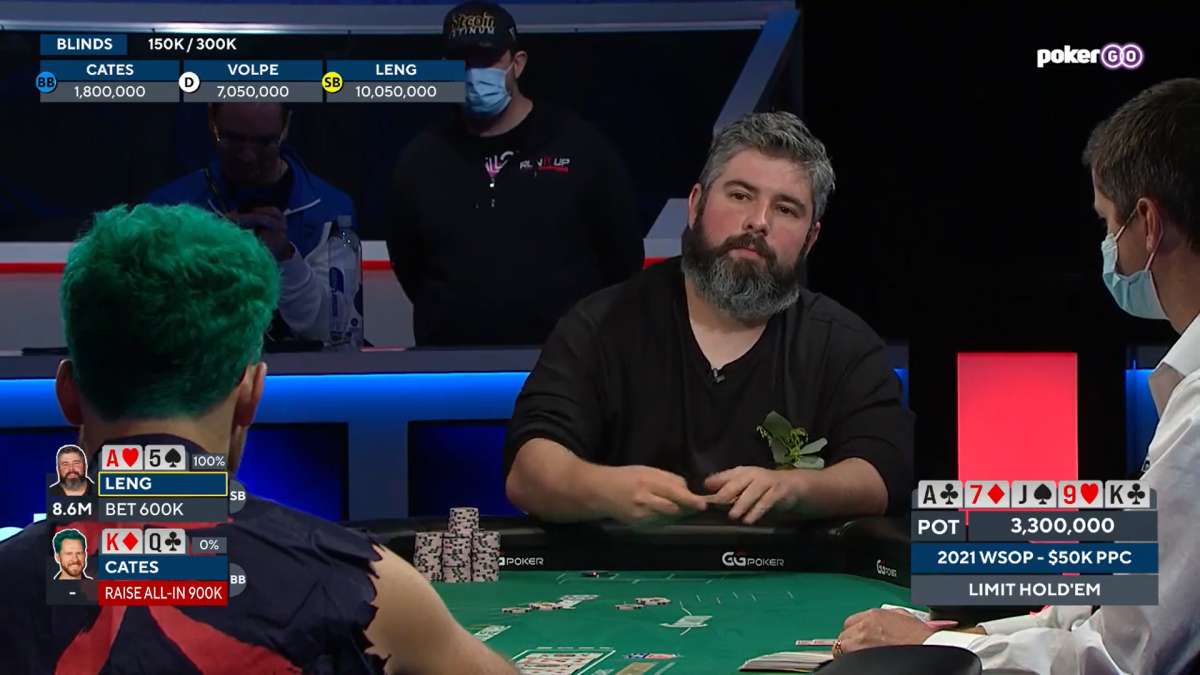 Ryan Leng fold vs Dan Cates PokerGO