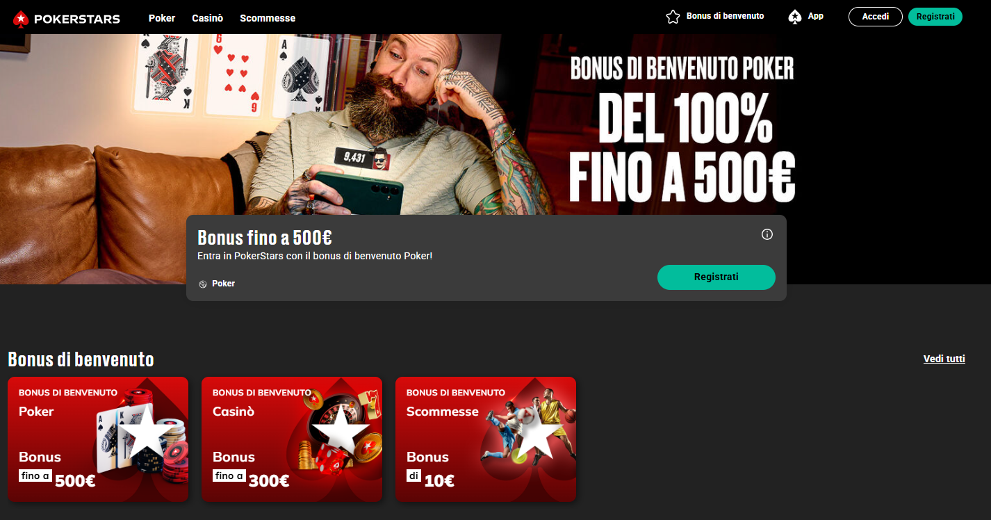 Home page PokerStars