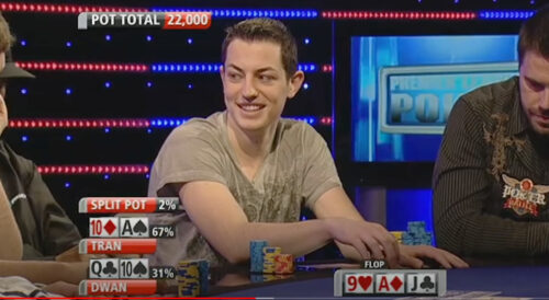 Premier League III: Tom Dwan fa foldare JC Tran da meglio al river [Video]