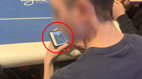 Las Vegas - Pizzicato con Piosolver sullo smartphone. Comportamento lecito o scorretto?