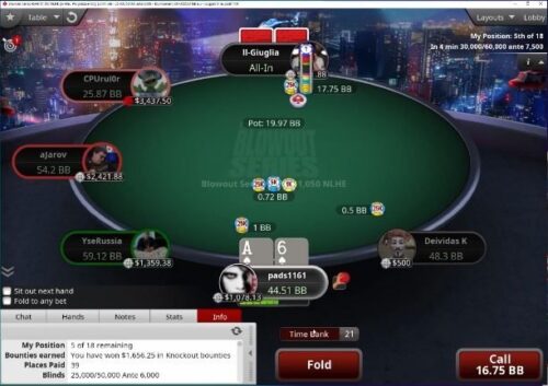 Luigi D'Alterio vs Patrick Leonard: cosa fare su questo allin 18 left?