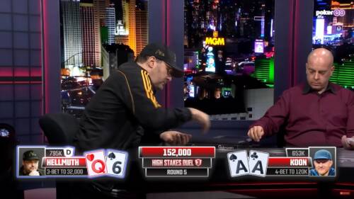 La fivebet selvaggia di Phil Hellmuth che ha fatto prendere il largo a Jason Koon nella sfida heads-up